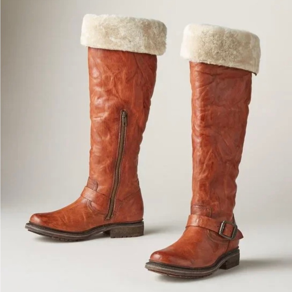 Frye Valerie shearling OTK boots